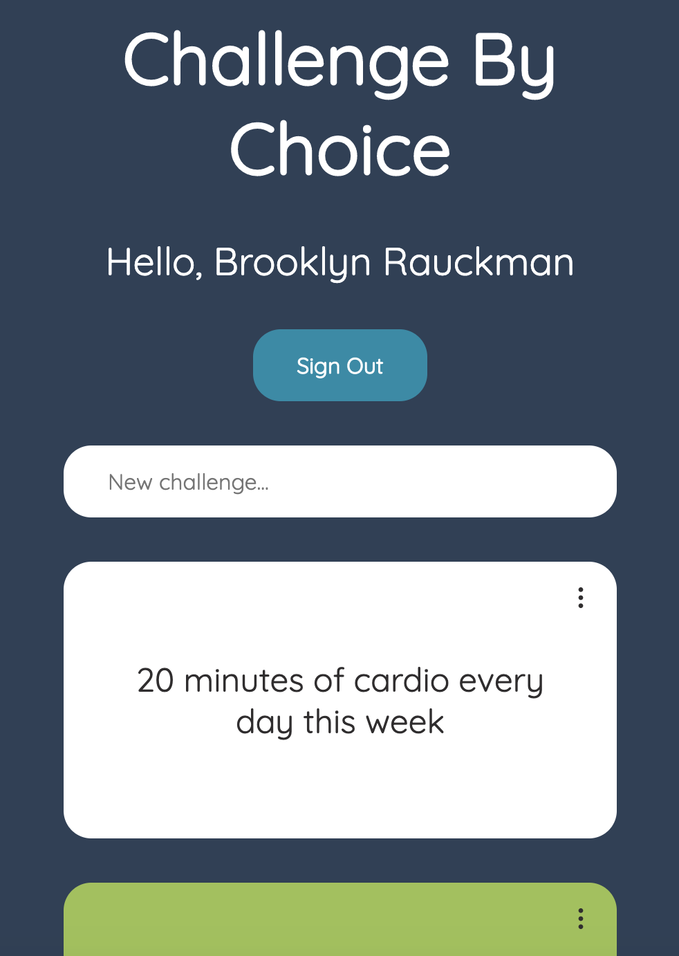 Challenge By Choice