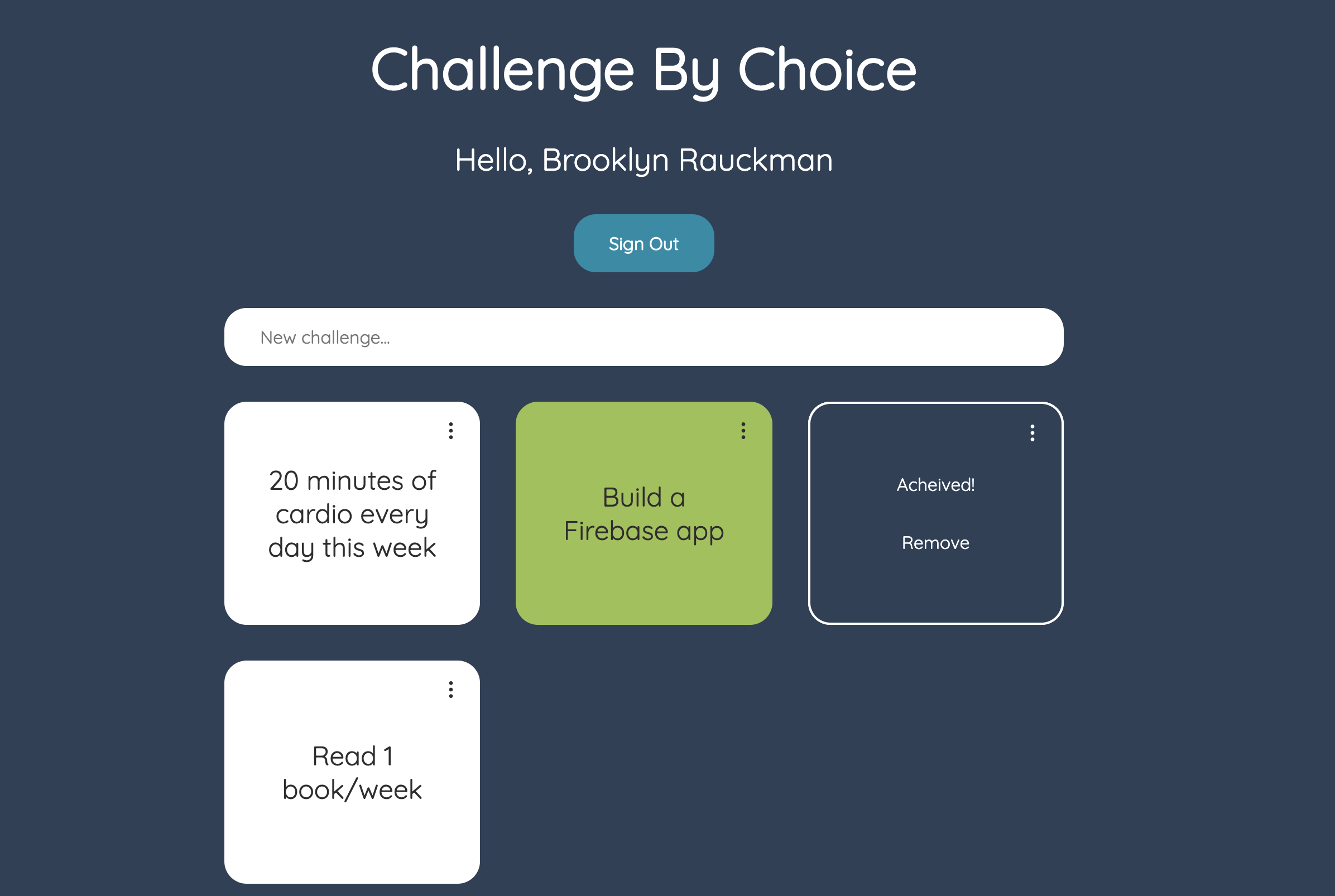 Challenge By Choice